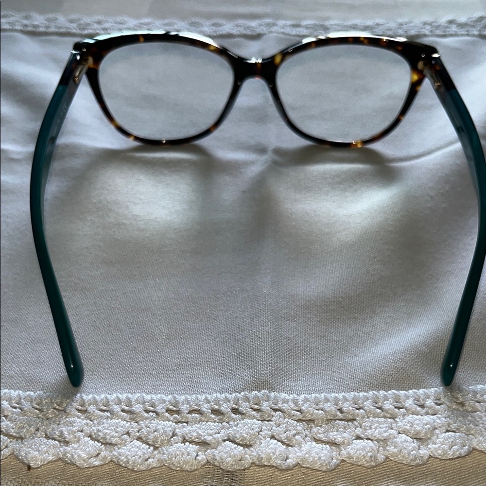 Kate Spade Karlee FZL Havana Turquoise Reading Eyeglasses - Picture 5 of 7